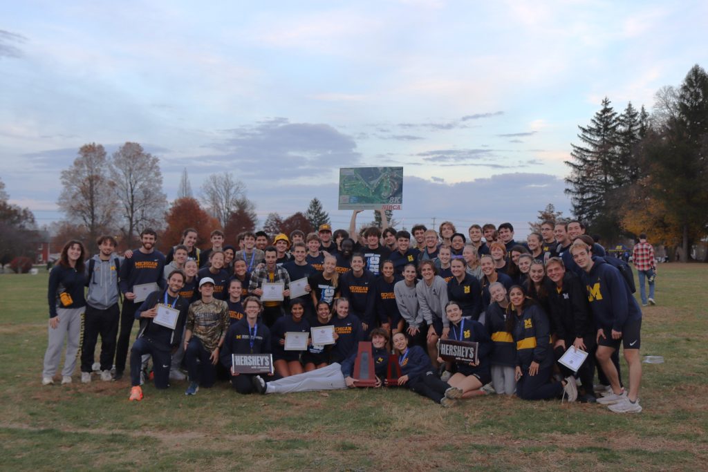 Photo of Michigan Running Club at Cross Country Nationals in Fall 2025