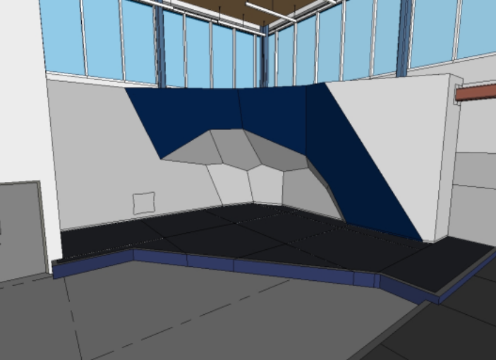 3d model of the climbing center